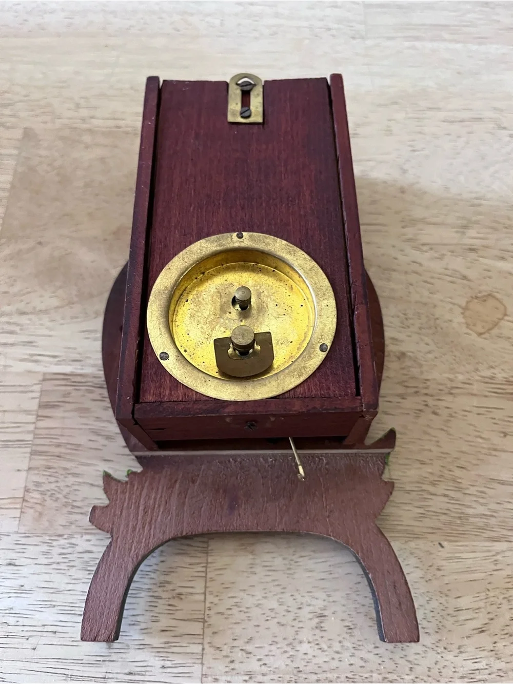 Owl Table Clock Wall Decor in Brown and Gold